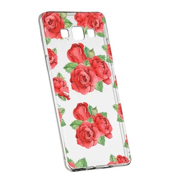 Husa Silicon, Transparent, Slim, Rose 97, Samsung Galaxy J5 2016